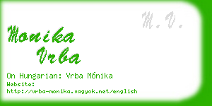 monika vrba business card